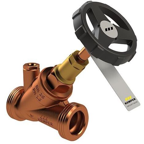 Vanne à flux libre KEMPER RG avec bouchon de vidange G1/4, AG DN15 (1/2")