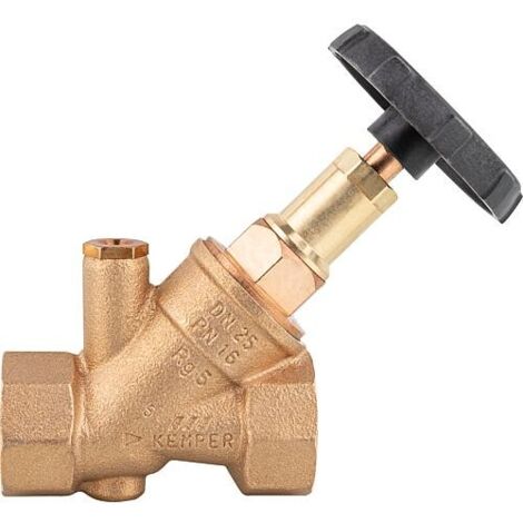Vanne à flux libre KEMPER RG avec bouchon de vidange G1/4, IG DN20 (3/4")