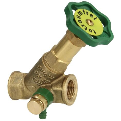 Vanne à passage direct 1/2'' FF avec purge et broche non montante
