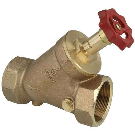 Vanne à passage direct en laiton rouge DN50 filetage femelle 2’’
