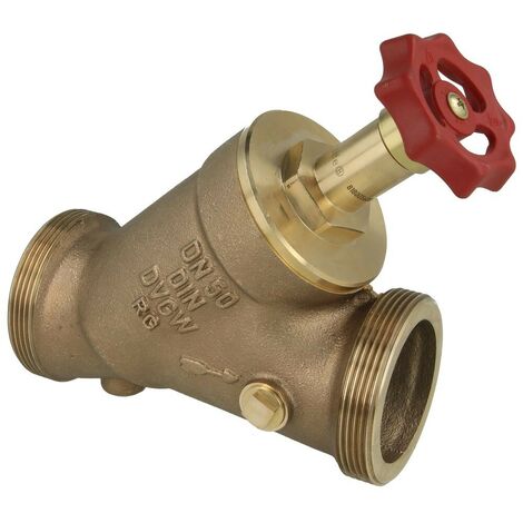 Vanne à passage direct en laiton rouge DN50 filetage mâle 3/4’’