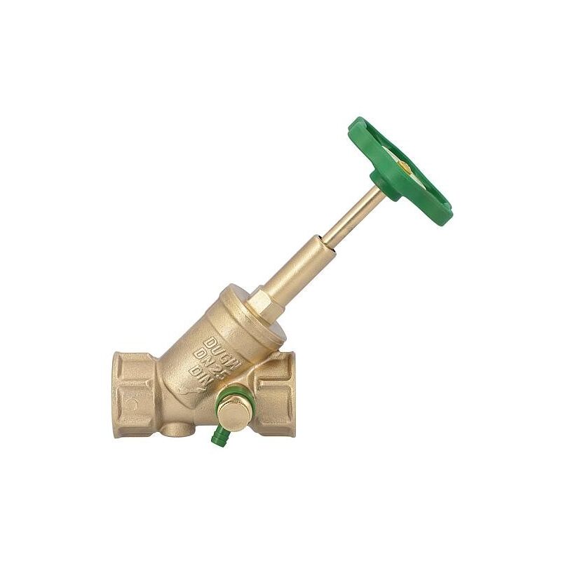 Vanne a siege oblique din-dvgw avec vidange dn 20 3/4' avec broche non montante