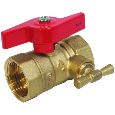 Vanne à sphère Double Femelle 3/4" A purge Manette papillon