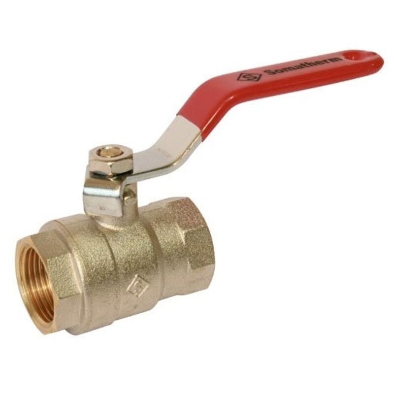 Vanne à sphère PN30 Passage intégral acs Poignée rouge f/f 2''(50x60) Somatherm