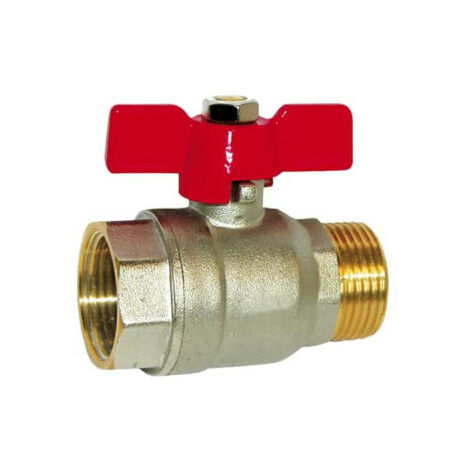 Vanne à sphère en laiton SFERACO manette papillon 3/8" - M.F - 83171 D