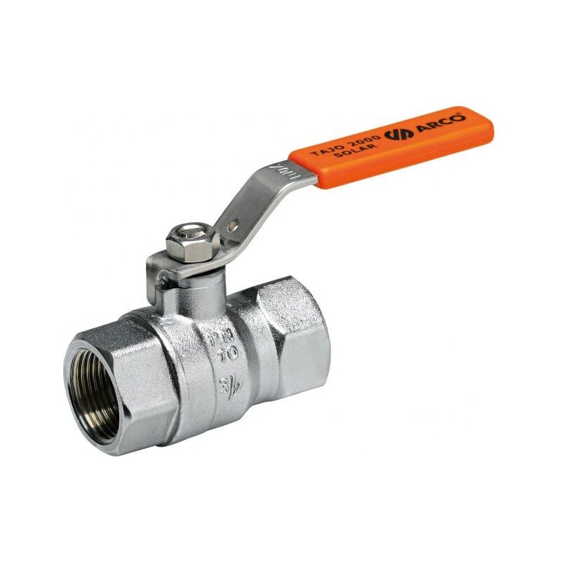 Vanne à sphère laiton Solaire Femelle Femelle 1-1/4' (33/42) poignée inox - PN10 Arco