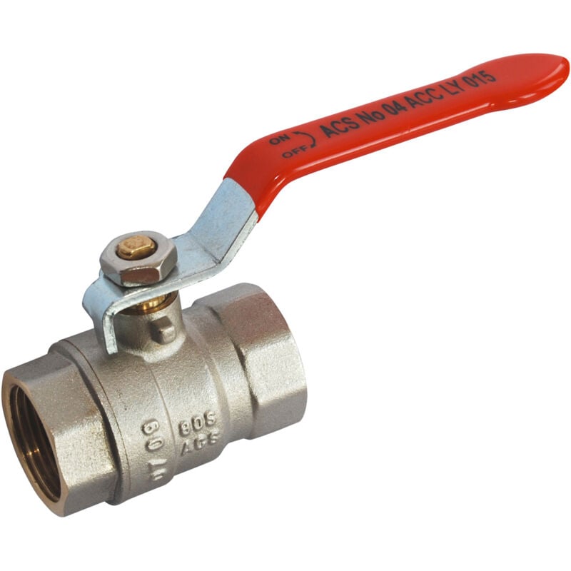 Sferaco - vanne a sphere pn 40 acs 2' ff (poignée plate rouge)