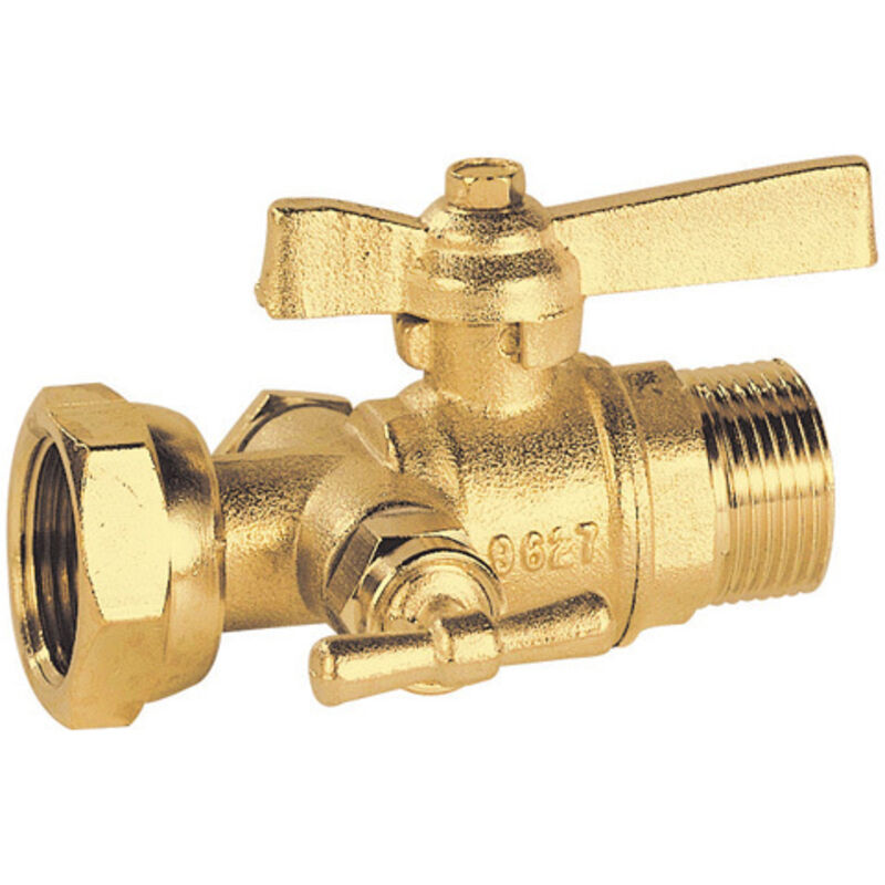 Sferaco - Robinet après compteur droit à purge Mâle 3/4 - Ecrou Prisonnier 3/4'