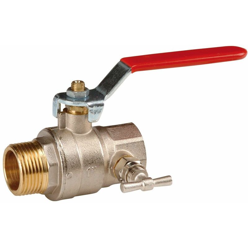 Sferaco - Vanne à sphère laiton 547 - Mâle / Femelle avec purge - Filetage 20 / 27 - pn 20