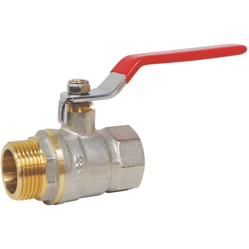 Vanne à sphère - Mâle / Femelle 50/60 - Poignée plate - Passage intégral