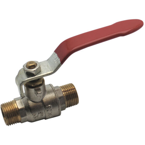 Vanne à sphère manette 1/4 tour double mâle G1/2 (15x21) - ACS - NOYON & THIEBAULT
