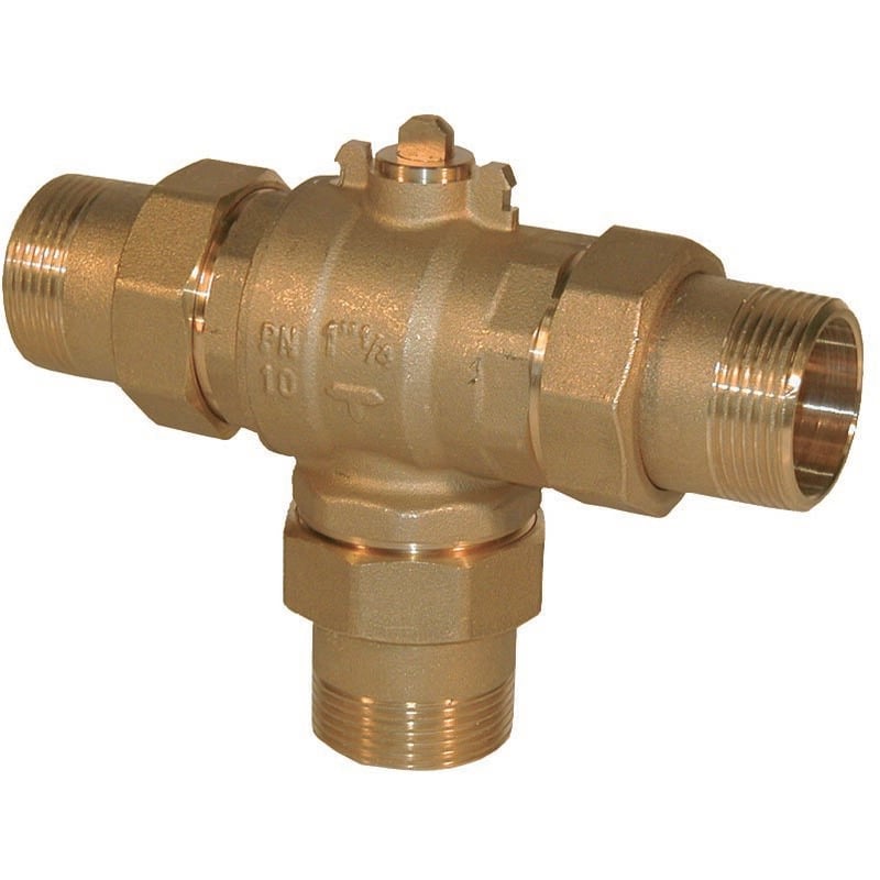 Robinet à boisseau sphérique motorisé 3/4' à 3 voies