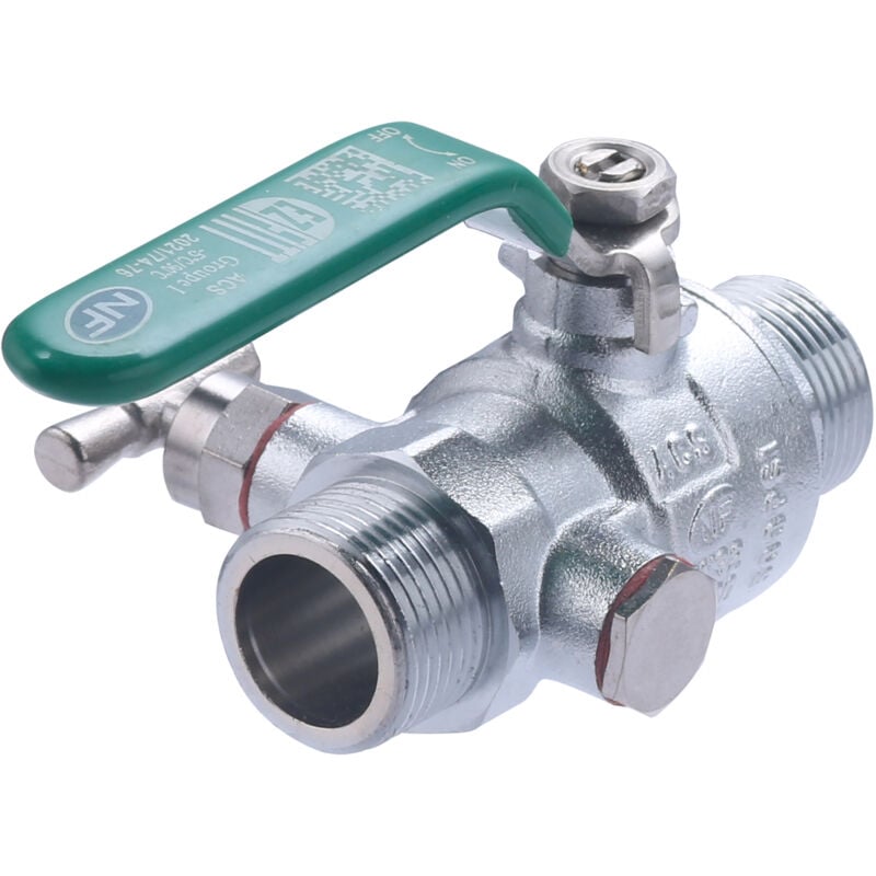 Noyon&thiebault - Vanne d'arrêt nf manette longue mâle à purge M20x27 (3/4)