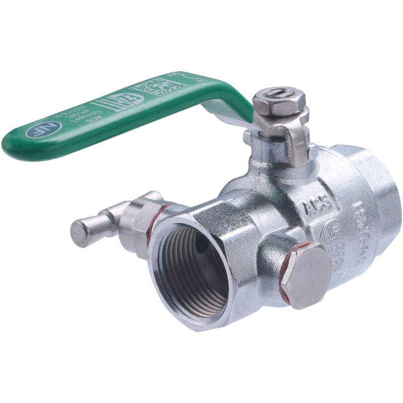 Vanne d'arrêt nf manette longue femelle à purge Noyon&thiebault F20x27 (3/4)