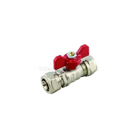 Vanne à sphere papillon à compression Multicouche ø26 rouge