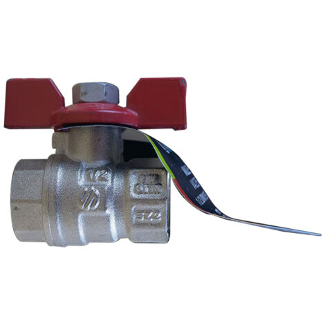 Vanne à sphère PN25 NILE ACS Manette Papillon rouge Femelle/Femelle 1/2 (15/21) - Arco