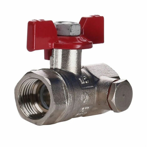 Vanne à sphère PN30 SENA ACS Manette Papillon rouge Femelle/Femelle 1" (26/34) A PURGE - Arco