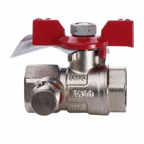 Vanne à sphère PN30 SENA ACS Manette Papillon rouge Femelle/Femelle 3/4" (20/27) A PURGE - Arco