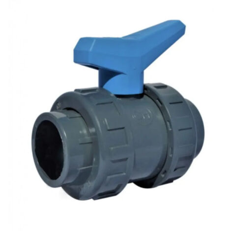 Vanne à sphère PVC à coller PN16 Ø63 - Manette bleue, gamme Bâtiment - Sferaco