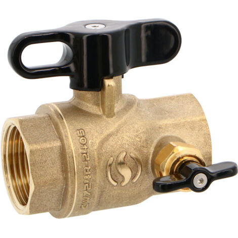 Vanne à sphère Serena PN40 ACS Manette Papillon noire Femelle/Femelle à purge 3/4" (20/27) passage intégral - Sferaco