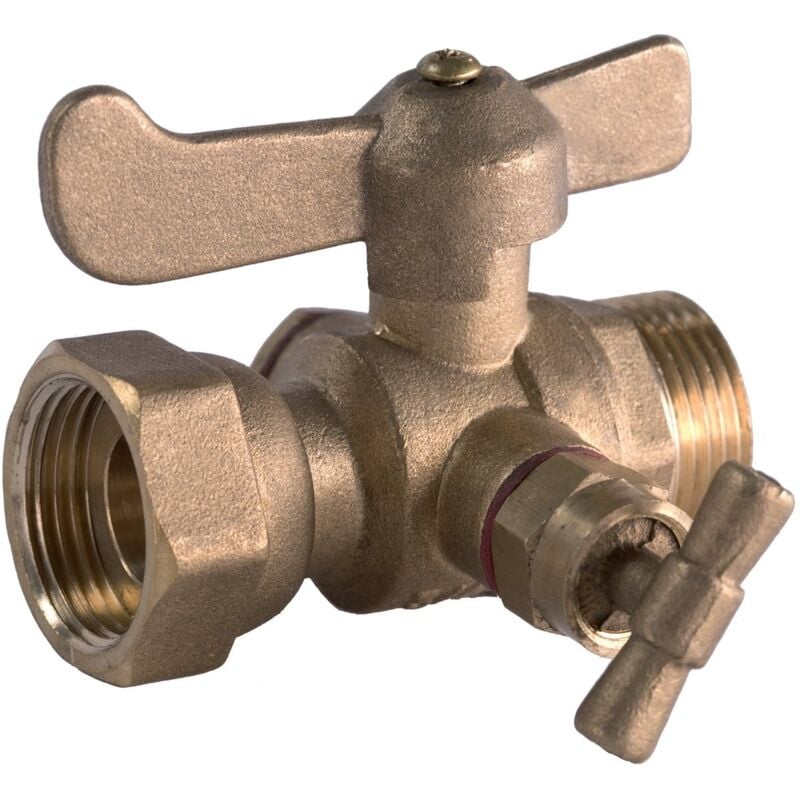 Vanne avant / après compteur avec purge - mâle / femelle - 15 x 21 vers 20 x 27 Altech