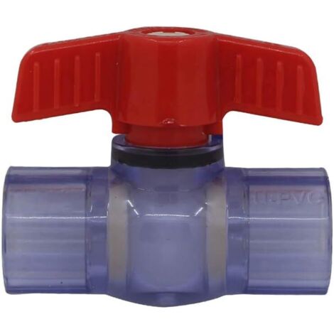 Vanne boisseau pvc 20 25 32 40 50 63mm vanne a coller robinet boisseau sphérique vanne a bille piscine a sphere (Diamètre Intérieur 20mm)