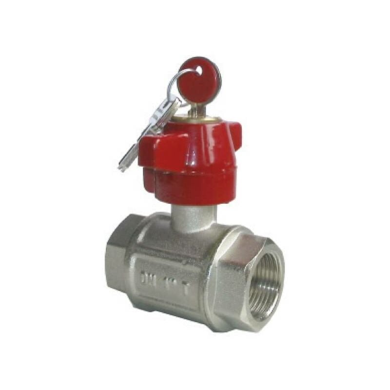 Vanne boisseau spherique a cle f/f 1'' en ligne Renson