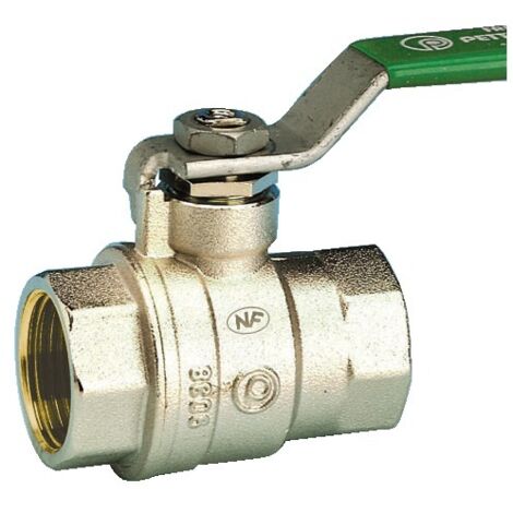 Vanne boisseau sphérique NF pression acier verte PN20 FXF DN40 PETTINAROLI 51CEV40