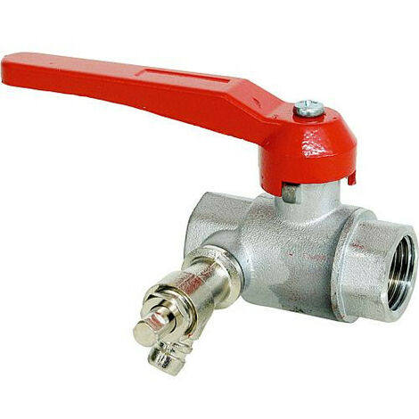 vanne boisseau spherique PN20 modele lourd R11/2" avec vidage en 1/4"