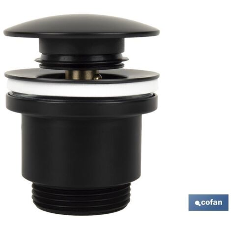Vanne Clic-Clac Noire Avec Grand Bouchon Ø63 mm