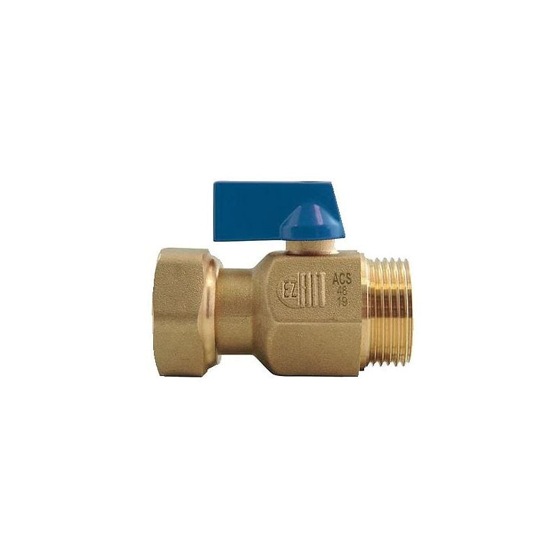 Ferco - Vanne collecteur à écrou libre poignée bleue 15x21 - ezfitt