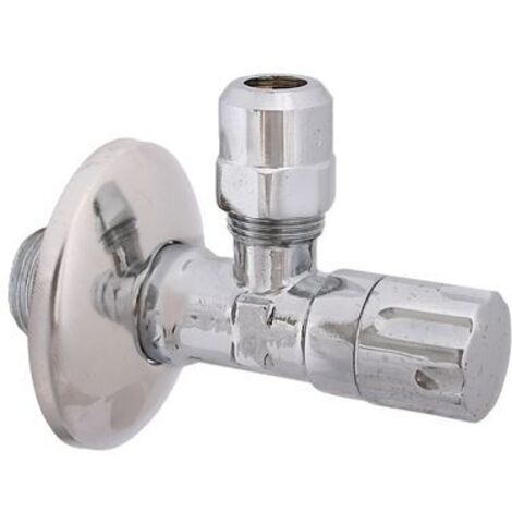 Vanne d'angle avec filtre, raccords auto-serrants, réduction de compression, LA, DN15, 1/2"x10mm