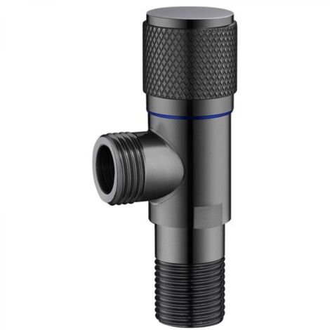 Vanne d'Angle de Robinet de Machine à Laver en Acier Inoxydable gris
