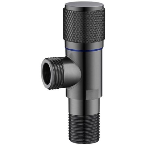 Vanne d'Angle de Robinet de Machine à Laver en Acier Inoxydable gris