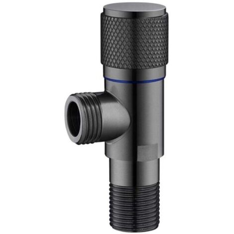 Vanne d'Angle de Robinet de Machine à Laver en Acier Inoxydable gris