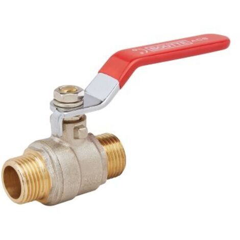 Vanne d'arrêt 1/4 de tour double mâle ACS, filetage 15x21  - BOUTTÉ