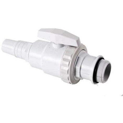 Vanne d'arrêt 1/4 de tour + embout cannelé Ø 32/38 mm