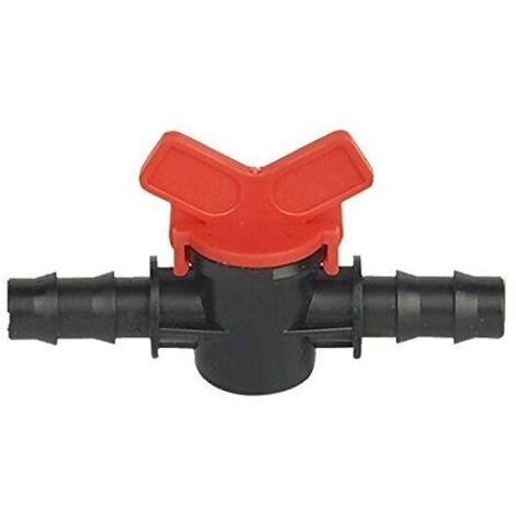 Vanne d'arrêt cannelée 16mm – Contrôle débit pour systèmes d'irrigation – Accessoire goutte à goutte pour installations professionnelles – Palaplast