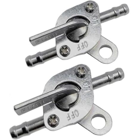 Vanne d'arrêt de carburant compatible avec les conduites de carburant de diamètre intérieur 6 mm (1/4" ou 3/16") pour kart, scooter, mini-moto tout-terrain, VTT, petits moteurs, 50 cc, 70 cc, 90 cc, 1