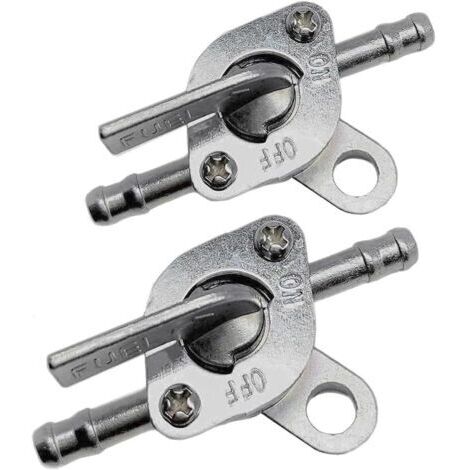 Vanne d'arrêt de carburant compatible avec les conduites de carburant de diamètre intérieur 6 mm (1/4" ou 3/16") pour kart, scooter, mini-moto tout-terrain, VTT, petits moteurs, 50 cc, 70 cc, 90 cc, 1