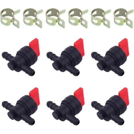 Vanne d'Arrêt de Carburant en Ligne 1/4" pour BS 15A114 20A113 20A114 20A412 20A413 20A414 20A416 20B412 20B414 20B437 20C112 20C113 20C114 20C414 20D41 2 20D414 20E114 Moteur