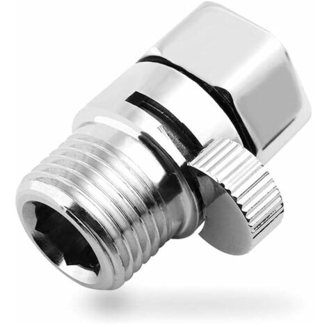 Vanne d'arrêt en laiton 1/2" pour pommeau de douche, robinet d'arrêt extérieur, robinet d'arrêt en laiton, robinet d'angle, chrome Shut-Off pour pommeau de douche-LIAIKI