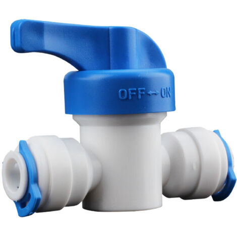 Vanne d'arrêt en ligne de 6.4 mm pour système de filtre à eau à osmose inverse，1/4”