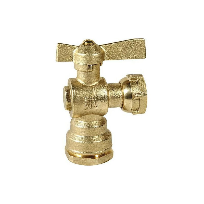 Effebi - vanne d'arret equerre pour tube pe 25mm x 3/4' écrou chapeau