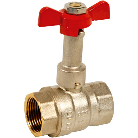 Vanne d'arrêt F/F ACS 3/4" (20/27) PN30 Manette papillon avec prolongateur - Sferaco