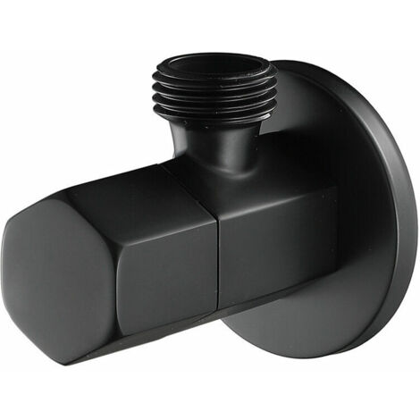 Vanne D'Arrêt Noire Robinet D'Angle Vanne De Dérivation En Laiton Vanne De Toilette Connect De Pommeau De Douche Raccord En Laiton Massif Fixation À La Grue