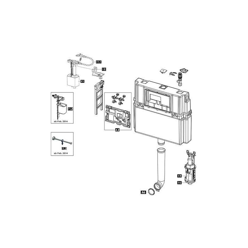 Banyo - vanne d'écoulement Schwab Modèle 189.0400, complet 358717