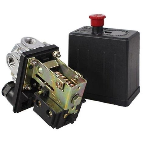 Vanne de commande de pressostat de compresseur d'air 240v 175psi Heavy Duty-noir