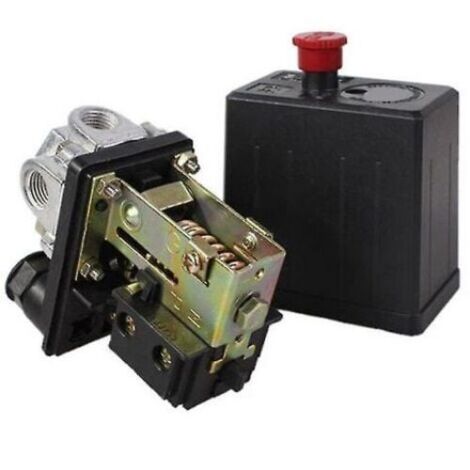 Vanne de commande de pressostat de compresseur d'air 240v 175psi Heavy Duty-noir