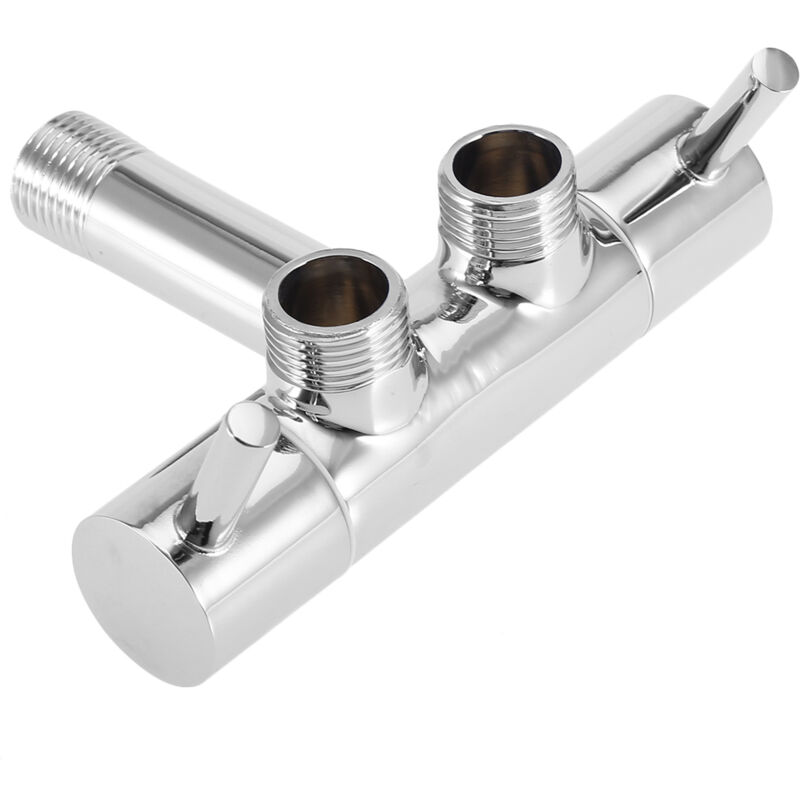 Vanne de commande multifonction tout en cuivre avec une entrée et deux sorties, double sortie et double interrupteur, vanne d'angle de toilette pour